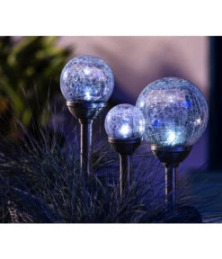 Dehner Solarleuchte Glaskugel, Ca. Ø8/H34 Cm 9 Dehner Solarleuchte Glaskugel, Ca. Ø8/H34 Cm -Garten im Freien 1942895 WE MO 001 SolarCrackleKugeln 2021 GC04