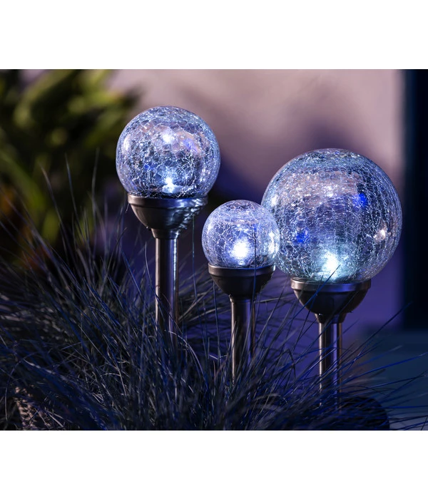 Dehner Solarleuchte Glaskugel, Ca. Ø8/H34 Cm 6 Dehner Solarleuchte Glaskugel, Ca. Ø8/H34 Cm – Bild 4