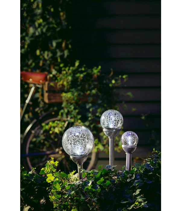 Dehner Solarleuchte Glaskugel, Ca. Ø8/H34 Cm 5 Dehner Solarleuchte Glaskugel, Ca. Ø8/H34 Cm – Bild 3