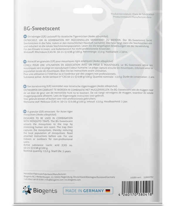 Biogents BG-Sweetscent Mückenlockstoff Nachfüllpackung, 1 Stk. 4 Biogents BG-Sweetscent Mückenlockstoff Nachfüllpackung, 1 Stk. – Bild 2