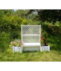 KHW Kunststoff-Gartenbank Kopenhagen -Garten im Freien 2547511 WE MO 003 BankKopenhagenweiss