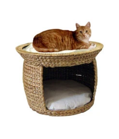 Silvio Design Katzenhöhle "Korbturm Wasserhyazinthe"