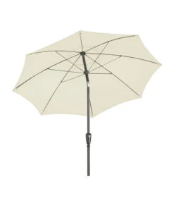 Dehner Sonnenschirm Kos, Rund, Ca. Ø220 Cm -Garten im Freien 2750412 WE FS 003 SchirmKosCremeNeu