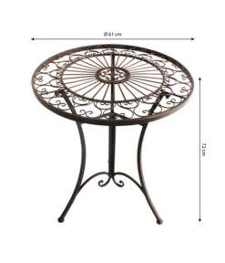 Metalltisch Antik, Ca. Ø61/H72 Cm -Garten im Freien 3214889 WE BG 001 Metalltischrundantik