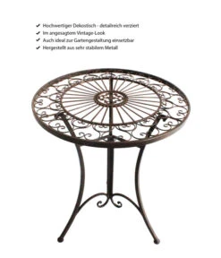 Metalltisch Antik, Ca. Ø61/H72 Cm -Garten im Freien 3214889 WE IG 005 Metalltischrundantik