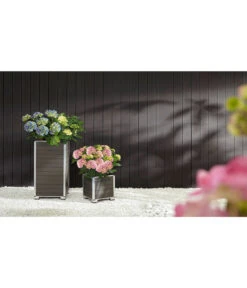 Dehner WPC-Pflanztopf Inkl. Kunststoff-Einsatz, Anthrazit -Garten im Freien 3220589 3220985 WE MO 001 DehnerPolystone PflanztopfinklKunststoff EinsatzanthrazitBlumenkuebel