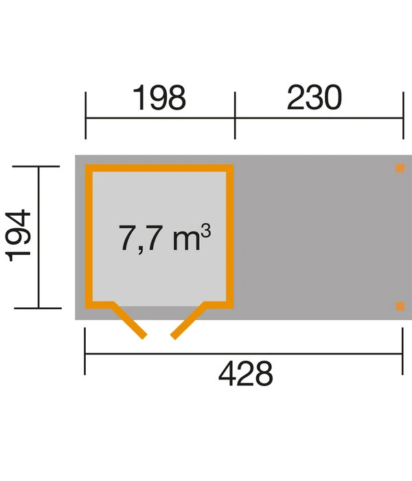 Weka Gartenhaus 321 + 230 Cm Anbau 4 Weka Gartenhaus 321 + 230 Cm Anbau – Bild 2