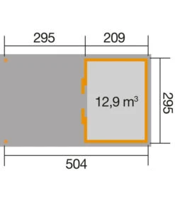 Weka Schiebetürhaus 225 + 295 Cm XL-Anbau 7 Weka Schiebetürhaus 225 + 295 Cm XL-Anbau -Garten im Freien 3394970 WE DE 001 WekaGartenhausSchiebetuerhaus225Natur