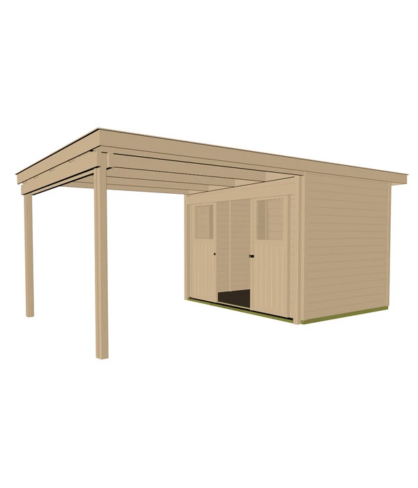 Weka Schiebetürhaus 225 + 295 Cm XL-Anbau 4 Weka Schiebetürhaus 225 + 295 Cm XL-Anbau – Bild 2