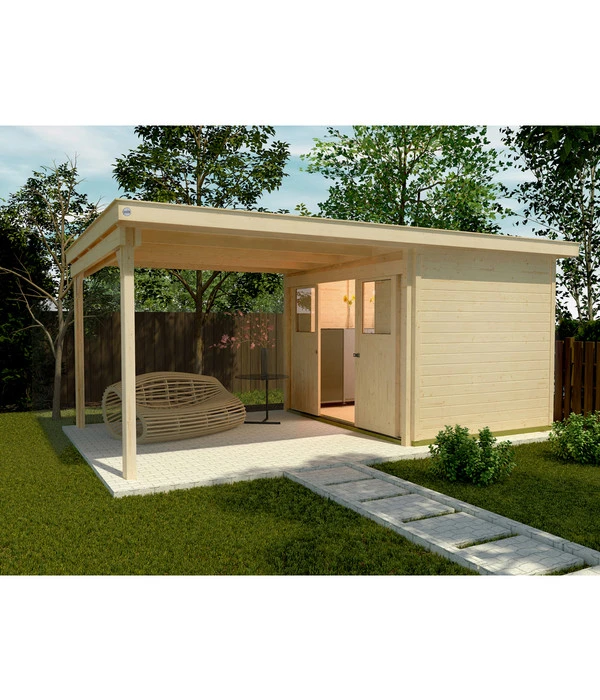 Weka Schiebetürhaus 225 + 295 Cm XL-Anbau 3 Weka Schiebetürhaus 225 + 295 Cm XL-Anbau