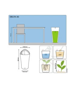 LECHUZA® DELTA, All-in-One-Set -Garten im Freien 3468774 3468816 3468741 WE DE 001 Delta30