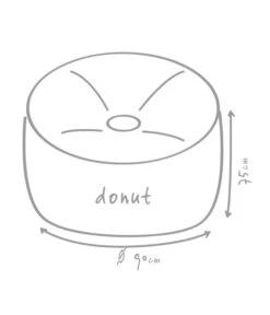 Outbag Outdoor-Sitzsack Donut Plus -Garten im Freien 3472917 WE DE 002 DonutPlusAnthrazit