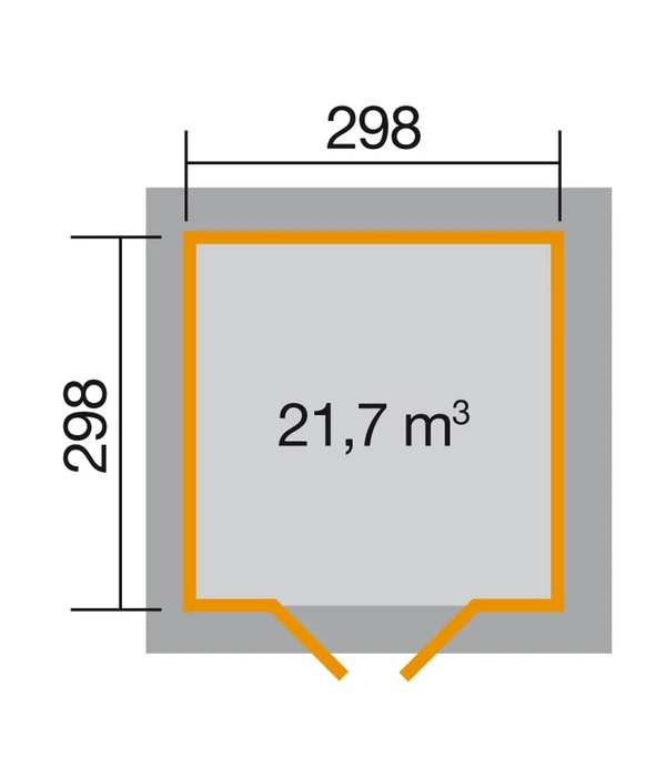 Weka Gartenhaus 177 Gr. 2, Ca. B380/H300/T298 Cm 4 Weka Gartenhaus 177 Gr. 2, Ca. B380/H300/T298 Cm – Bild 2