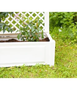 KHW Kunststoff-Pflanzkasten Mit Spalier, 100 X 43 X 140 Cm 17 KHW Kunststoff-Pflanzkasten Mit Spalier, 100 X 43 X 140 Cm -Garten im Freien 366500 WE DE 003 KastenSpalier100weiss