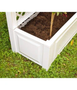 KHW Kunststoff-Pflanzkasten Mit Spalier, 100 X 43 X 140 Cm 18 KHW Kunststoff-Pflanzkasten Mit Spalier, 100 X 43 X 140 Cm -Garten im Freien 366500 WE DE 004 KastenSpalier100weiss