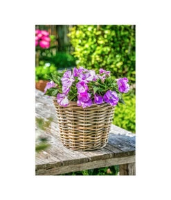 Rattan-Topf, Rund, Grau-braun -Garten im Freien 3679347 3679362 3679578 WE MO 007 RattanTopfbraunBlumentopf