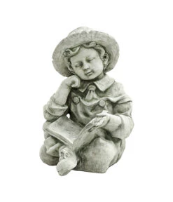 Denscho Stein-Junge Im Schneidersitz, 31 X 30 X 43 Cm