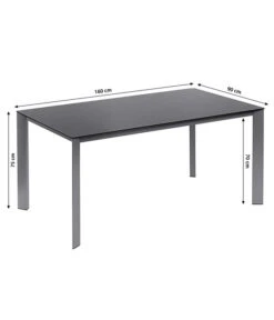 Dehner Esstisch Macon, Ca. B160/H75/T90 Cm -Garten im Freien 4030797 WE BG 001 SkizzeTischMacon