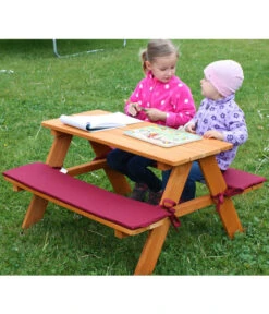Habau Kinder Picknickbank, 89 X 79 X 50 Cm -Garten im Freien 4031092 WE MO 002 Kinderpicknickbank
