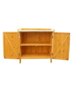 Habau Gartentisch Mit Unterschrank, Ca. B98/H95/T48 Cm -Garten im Freien 4031316 WE FS 004 HaubauGartentischUnterschrank