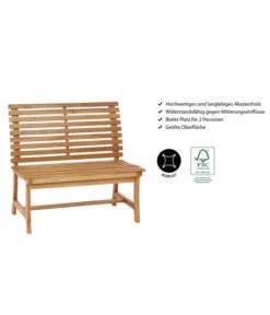 Dehner Akazienbank Paisley, 2-Sitzer -Garten im Freien 4069167 WE IG 001 AkazienbankPaisley