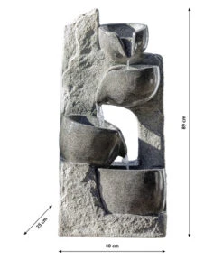 Dehner Polyresin-Gartenbrunnen Circ, Ca. H89 Cm -Garten im Freien 4079794 WE DE 001 DehnerPolyresinGartenbrunnenCircOutdoorbrunnen