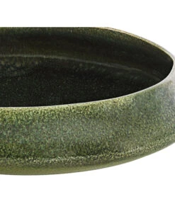 Dehner Keramik-Schale Linn, Rund, Dunkelgrün, Ca. Ø34 Cm -Garten im Freien 4082467 PR DE 001 SchaleLinnGruenDehnerExpressHerzig