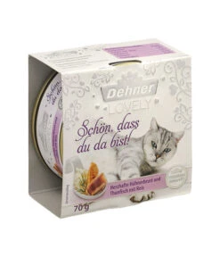 Dehner Premium Lovely Nassfutter Für Katzen Schön, Dass Du Da Bist! -Garten im Freien 4096517 WE D 002 DehnerLovelySchoendasdudabist70g