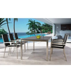 Best Tisch Marbella, Edelstahl, Schwarz, Ca. B210/H76/T100 Cm -Garten im Freien 4109625 WE MO 001 BestGartentischMarbellaEdelstahlArdesia