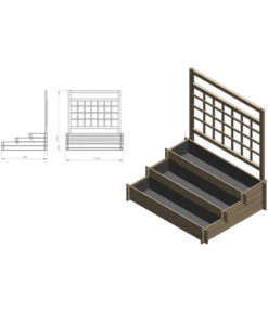 Dobar Hochbeet Peru Mit Rankspalier, Ca. B110/H115/T88 Cm -Garten im Freien 4155016 WE DE 003 DobarPflanzkastenHochbeetPerumitRankspalier