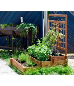 Dobar Hochbeet Peru Mit Rankspalier, Ca. B110/H115/T88 Cm -Garten im Freien 4155016 WE MO 001 DobarPflanzkastenHochbeetPerumitRankspalier