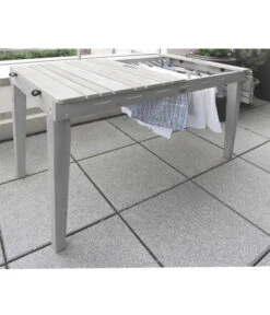 Habau Balkontisch Mit Wäscheleine, Ca. B106/H75/T60 Cm -Garten im Freien 4192795 WE MO 001 HabauBalkontischWaeschespinne