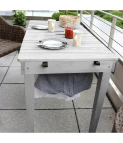 Habau Balkontisch Mit Wäscheleine, Ca. B106/H75/T60 Cm -Garten im Freien 4192795 WE MO 002 HabauBalkontischWaeschespinne