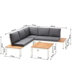 Dehner Aluminium-Lounge Malibu, 2-teilig -Garten im Freien 4209870 WE BG 001 LoungeMalibuNEU