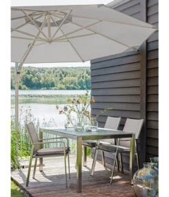 Dehner Ampelschirm Zypern, Rund, Ca. Ø 300 Cm -Garten im Freien 4212171 WE MO 001 AmpelschirmZypernHellbraunNeu