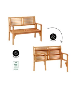 Dehner Klappbank Douglas, 2-Sitzer -Garten im Freien 4216784 WE IG FS 001 DehnerKlappbankDouglas2Sitzer