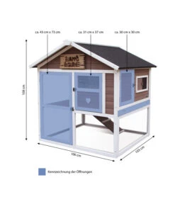 Dehner Nagerheim Happy Home Castel, Braun, Ca. B106/H108/T103 Cm -Garten im Freien 4261574 WE BG 001 Dehner HappyHomeNagerheimCastelMG