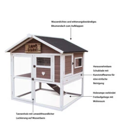 Dehner Nagerheim Happy Home Castel, Braun, Ca. B106/H108/T103 Cm -Garten im Freien 4261574 WE IG 001 Dehner HappyHomeNagerheimCastel
