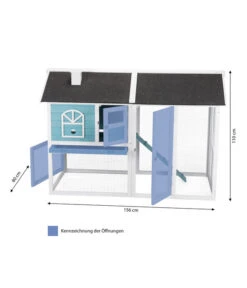 Trixie Kleintierstall Mit Freilaufgehege, Ca. B156/H110/T80 Cm -Garten im Freien 4295200 WE BG 001 TrixieKleintierstallmitFreilaufgehegeMG