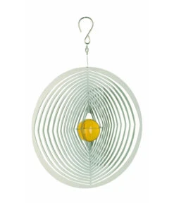 NATURE'S MELODY Windspiel Cosmo Rund, 20,5 X 4,5 X 29 Cm, Silber/gelb
