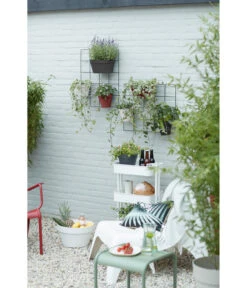Elho Metall-Wandgitter Für Töpfe Loft Urban Green Wall Gestell, Ca. B47,3/H59/T1,5 Cm, Schwarz -Garten im Freien 4315917 WE MO 010 elhoMetallWandgitterfuerToepfeBlumentopfurbangardening
