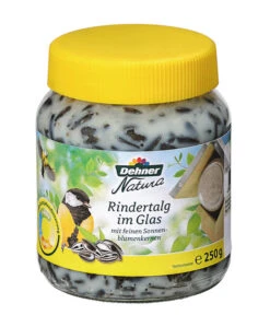 Dehner Natura Rindertalg Im Glas, Sonnenblumenkerne, 8 X 250 G -Garten im Freien 4319513 MA FS 002 RindertalgImGlas
