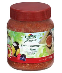 Dehner Natura Erdnussbutter Im Glas, Beeren, 8 X 340 G -Garten im Freien 4358412 WE FS 001 DehnerNaturaErdnussbutterglasBeeren340g