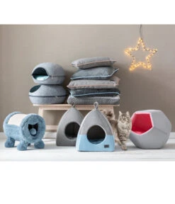 Dehner Premium Lovely Katzenhöhle Einkehr, Grau, Ca. B40/H42/T40 Cm -Garten im Freien 4372033 WE M 001 LovelyKuschelhoehlengrau