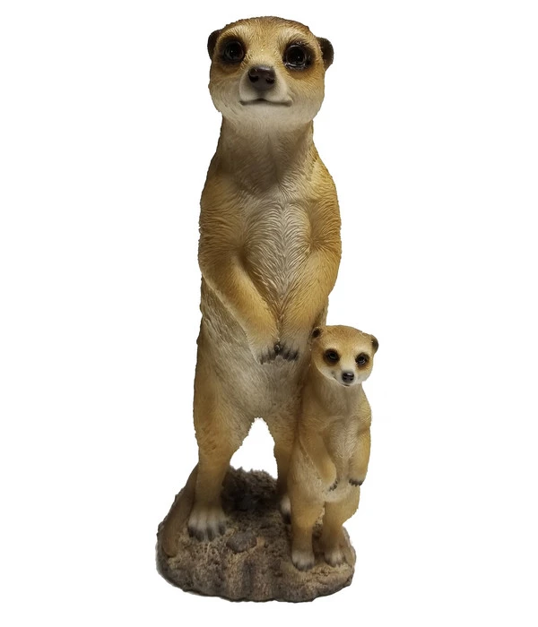 Dehner Polyresin-Erdmännchen Duo, Ca. B12,8/H31,5/T12,3 Cm 3 Dehner Polyresin-Erdmännchen Duo, Ca. B12,8/H31,5/T12,3 Cm