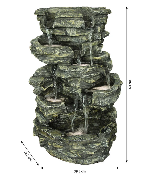 Dehner Polyresin-Gartenbrunnen Rocky, Ca. B39,5/H60/T32,5 Cm 5 Dehner Polyresin-Gartenbrunnen Rocky, Ca. B39,5/H60/T32,5 Cm – Bild 3