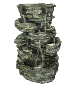 Dehner Polyresin-Gartenbrunnen Rocky, Ca. B39,5/H60/T32,5 Cm