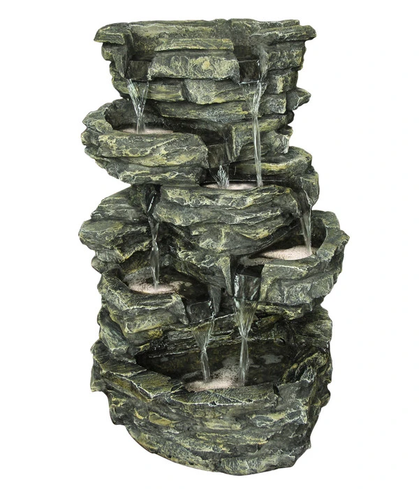 Dehner Polyresin-Gartenbrunnen Rocky, Ca. B39,5/H60/T32,5 Cm 3 Dehner Polyresin-Gartenbrunnen Rocky, Ca. B39,5/H60/T32,5 Cm