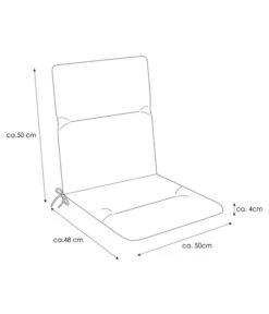 KETTtex Niederlehnerpolster Turin, Ca. B100/H4/T50 Cm 9 KETTtex Niederlehnerpolster Turin, Ca. B100/H4/T50 Cm -Garten im Freien 4448973 WE FS 004 Turin