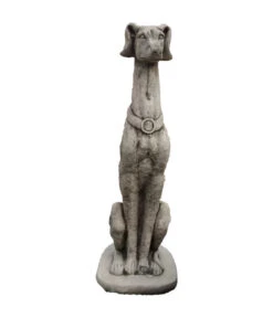 Denscho Stein-Windhund Stehend, Ca. B21/H80/T21 Cm